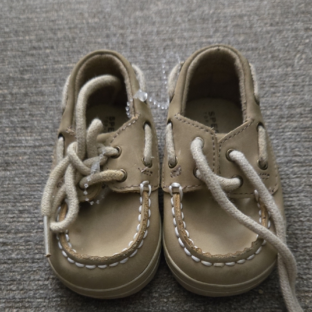 Sperry Kids Beige Moccasins